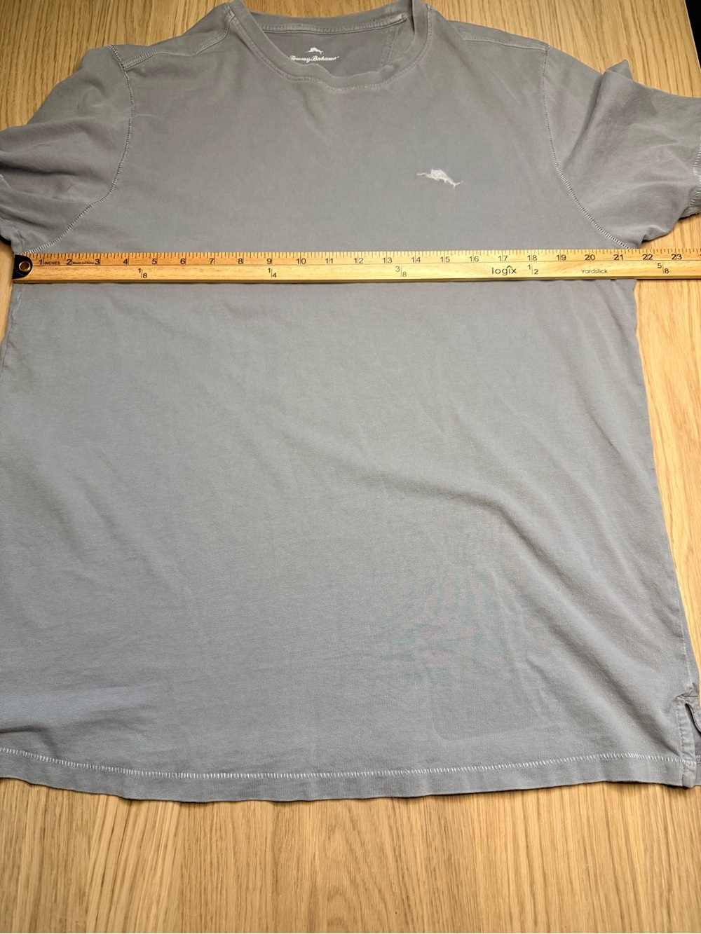TOMMY BAHAMA Men's Gray UPF 30 100% Pima Cotton Athleisure T- Shirt Sz Large - Picture 7 of 11
